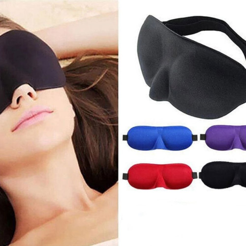 New! Lot of 4 Travel 3D Eye Mask Sleep Soft Padded Sleeping Blindfold